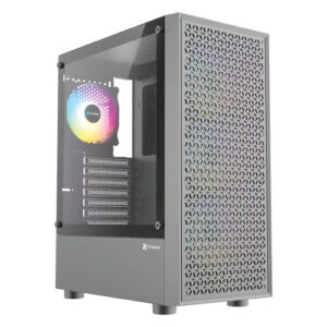 XTREME A100B MID TOWER ATX FRONT MESH CASE WITH 4 RGB FAN WITHOUT PSU TEMPERED GLASS